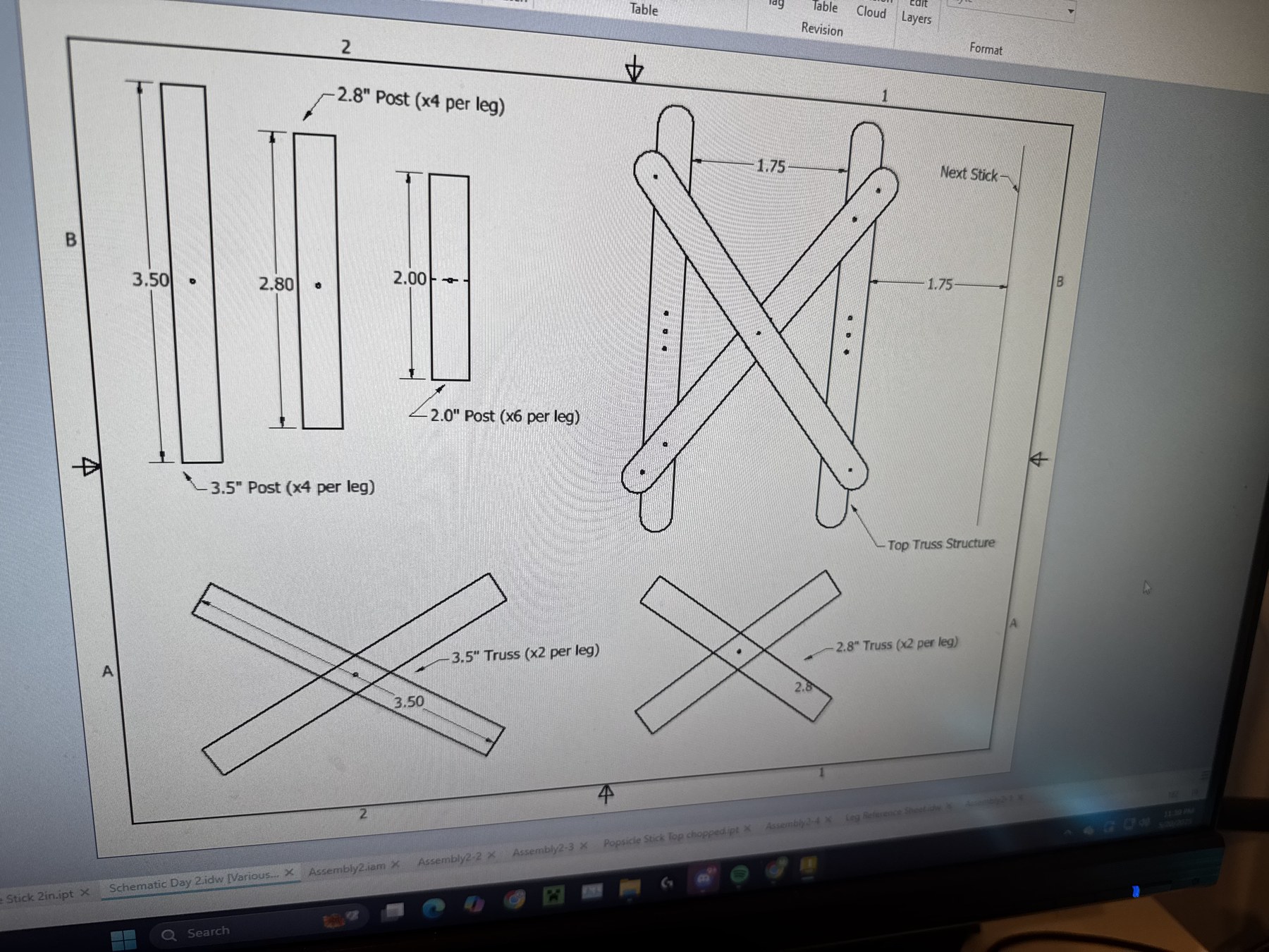 Side-truss assembly template